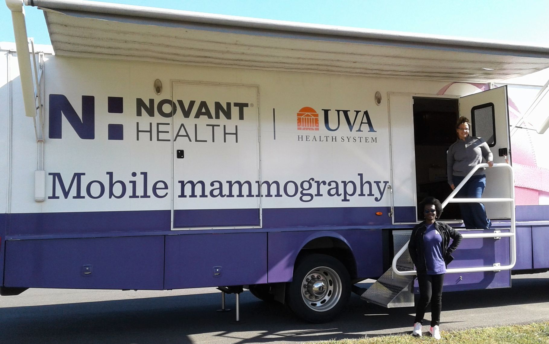 mobile mammography coach at Haymarket Police breast cancer awareness walk Oct. 5.